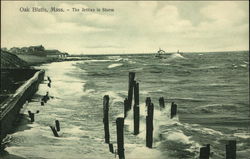 The Jetties in a Storm Postcard