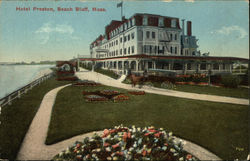 Hotel Preston and Grounds Beach Bluff, MA Postcard Postcard Postcard