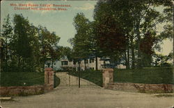 Mrs. Mary Baker Eddy's Residence, Chestnut Hill Postcard