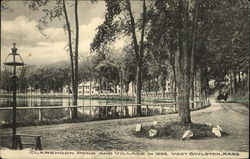 Clarendon Pond and Village in 1899 Postcard