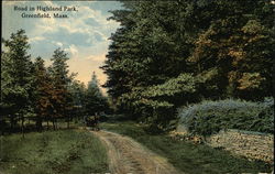 Road in Highland Park Postcard