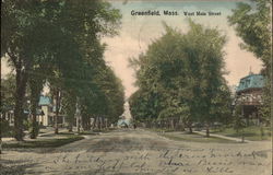 West Main Street Greenfield, MA Postcard Postcard Postcard