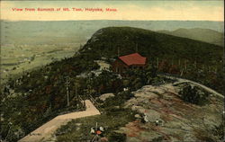 View from Summit of Mt. Tom Holyoke, MA Postcard Postcard Postcard