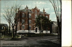 Street View of High School Haverhill, MA Postcard Postcard Postcard