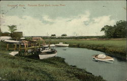 Ransom Boat Yard, Jones River Postcard