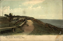 View of Fort Sewall Marblehead, MA Postcard Postcard Postcard