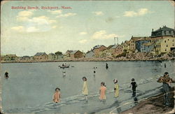 Bathing Beach Rockport, MA Postcard Postcard Postcard