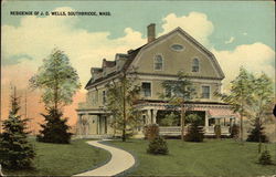 Residence of JC Wells Postcard