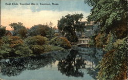 Boat Club on the Taunton River Massachusetts Postcard Postcard Postcard