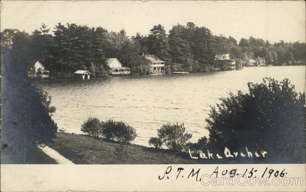 Lake Archer Wrentham, MA Postcard