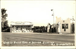 Vikens Fruit Market & Service Station, Rio Grande Valley Texas Postcard Postcard Postcard