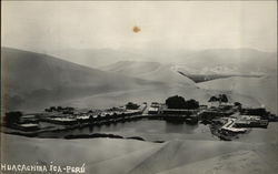 Panoramic View of the Huacachina Oasis Peru Postcard Postcard Postcard