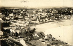 Aerial view of Mexican Town Mexico Postcard Postcard Postcard