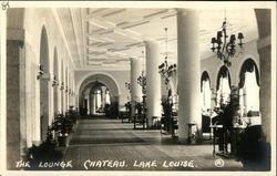 The Lounge Chateau Lake Louise, AB Canada Alberta Postcard Postcard Postcard