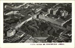 Black and White Ariel View of Concepción, Chile Postcard Postcard Postcard