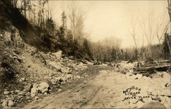 Mendon Road After a Flood Disasters Postcard Postcard Postcard