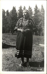 American Indian Woman in Native Attire Postcard