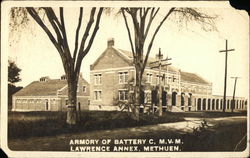 Armory of Battery C., M.V.M. - Lawrence Annex Methuen, MA Postcard Postcard Postcard