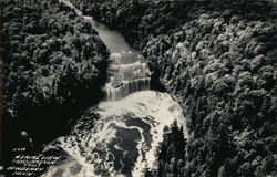 Aerial View of Tahquahenon Falls Newberry, MI Postcard Postcard Postcard