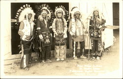 Native American Chiefs In Full Dress Postcard