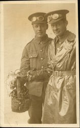 Two Cyclists of the 6th Cyclist Battalion Sussex Regiment UK Military Postcard Postcard Postcard