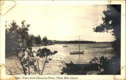 View from Chocorua Point, Three Mile Island Laconia, NH Postcard Postcard Postcard