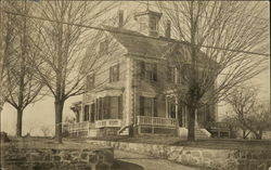 Farmhouse, Trees, and Driveway Buildings Postcard Postcard Postcard