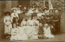 Group of Mother's Meeting and First Class Girls of Hensworth Postcard