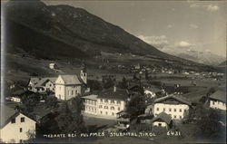 View of Town and Mountains, Stubaital Medratz, Austria Postcard Postcard Postcard