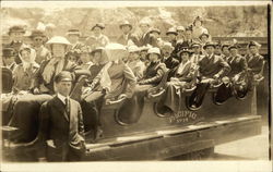 Group of People on a Pacific Tour Bus Buses Postcard Postcard Postcard