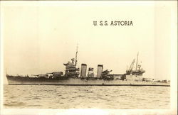 U.S.S. Astoria Navy Postcard Postcard Postcard