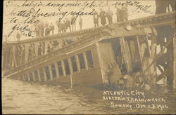 Electric Train Wreck - Sunday, Oct.28, 1906 Atlantic City, NJ Postcard Postcard Postcard