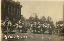 Group of Horse and Buggies in 1910 Postcard