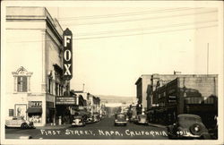 First Street, Fox Theater Napa, CA Postcard Postcard Postcard