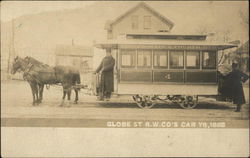 Winter Main & Fourth Street Car No. 4, Globe St. R. W. Co., 1985 Postcard