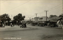 Street Scene Laguna Beach, CA Postcard Postcard Postcard