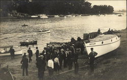 Initial Launch of Boat "Antler" Postcard