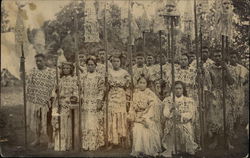 Tribal Group Dressed in Traditional Clothing Postcard