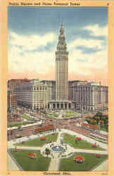 Public Square And Union Terminal Tower Cleveland, OH Postcard Postcard