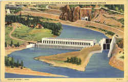 Power Plant, Bonneville Dam Oregon Postcard Postcard