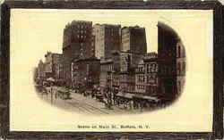 Scene On Main St Buffalo, NY Postcard Postcard