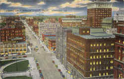 Looking West, Farnam Street Postcard