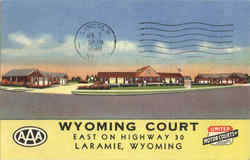 Wyoming Court, East on Highway 30 Laramie, WY Postcard Postcard