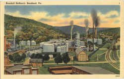 Kendall Refinery Bradford, PA Postcard Postcard