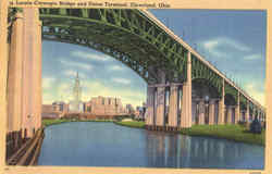 Lorain Carnegie Bridge And Union Terminal Cleveland, OH Postcard Postcard