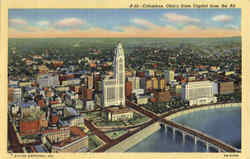 Ohio's State Capitol From The Air Columbus, OH Postcard Postcard