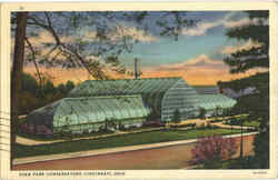 Eden Park Conservatory Cincinnati, OH Postcard Postcard