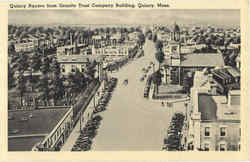 Quincy Square From Granite Trust Company Building Massachusetts Postcard Postcard