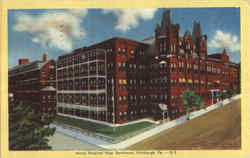 Mercy Hospital Near Downtown Pittsburgh, PA Postcard Postcard