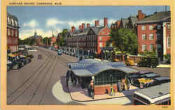 Harvard Square Cambridge, MA Postcard Postcard